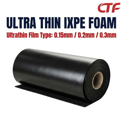 0.15mm 0.2mm 0.3mm Thin IXPE Foam Roll Gum Backed Waterproof Insulation Material para fitas e aplicações eletrônicas