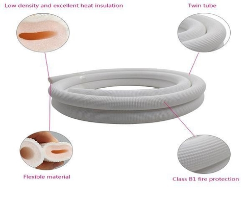 Tubo de isolamento de tubos de espuma de espuma de PE branco Tubo de isolamento de espuma de PE para ar condicionado e tubos de água de isolamento