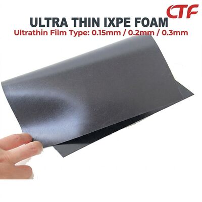 Rolo Fino de Espuma IXPE 0,15mm 0,2mm 0,3mm Folha de Isolamento Impermeável com Goma para Uso em Fitas e Indústria Eletrônica
